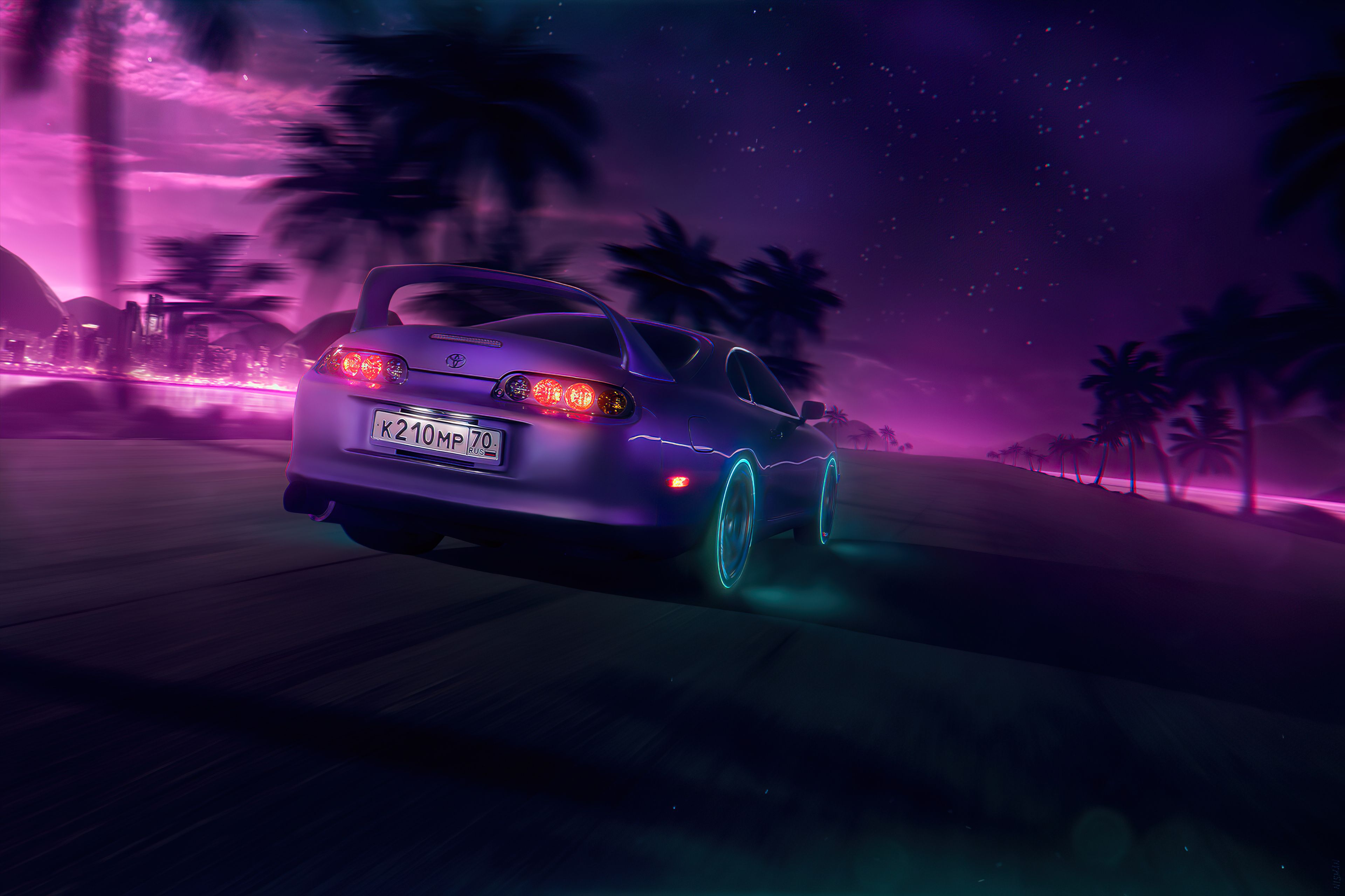 NeonNight Toyota Supra 4k, HD Cars, 4k Wallpaper, Image, Background, Photo and Picture