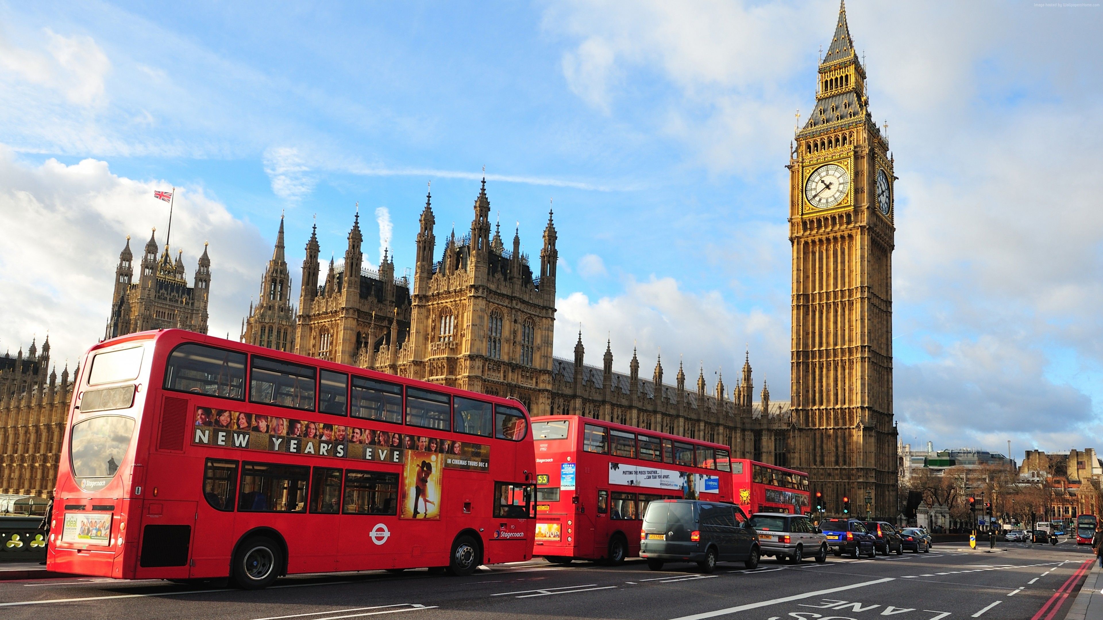 Wallpaper London, England, Big Ben, Westminster Abbey, city, bus, travel, tourism, Architecture Wallpaper Download Resolution 4K Wallpaper