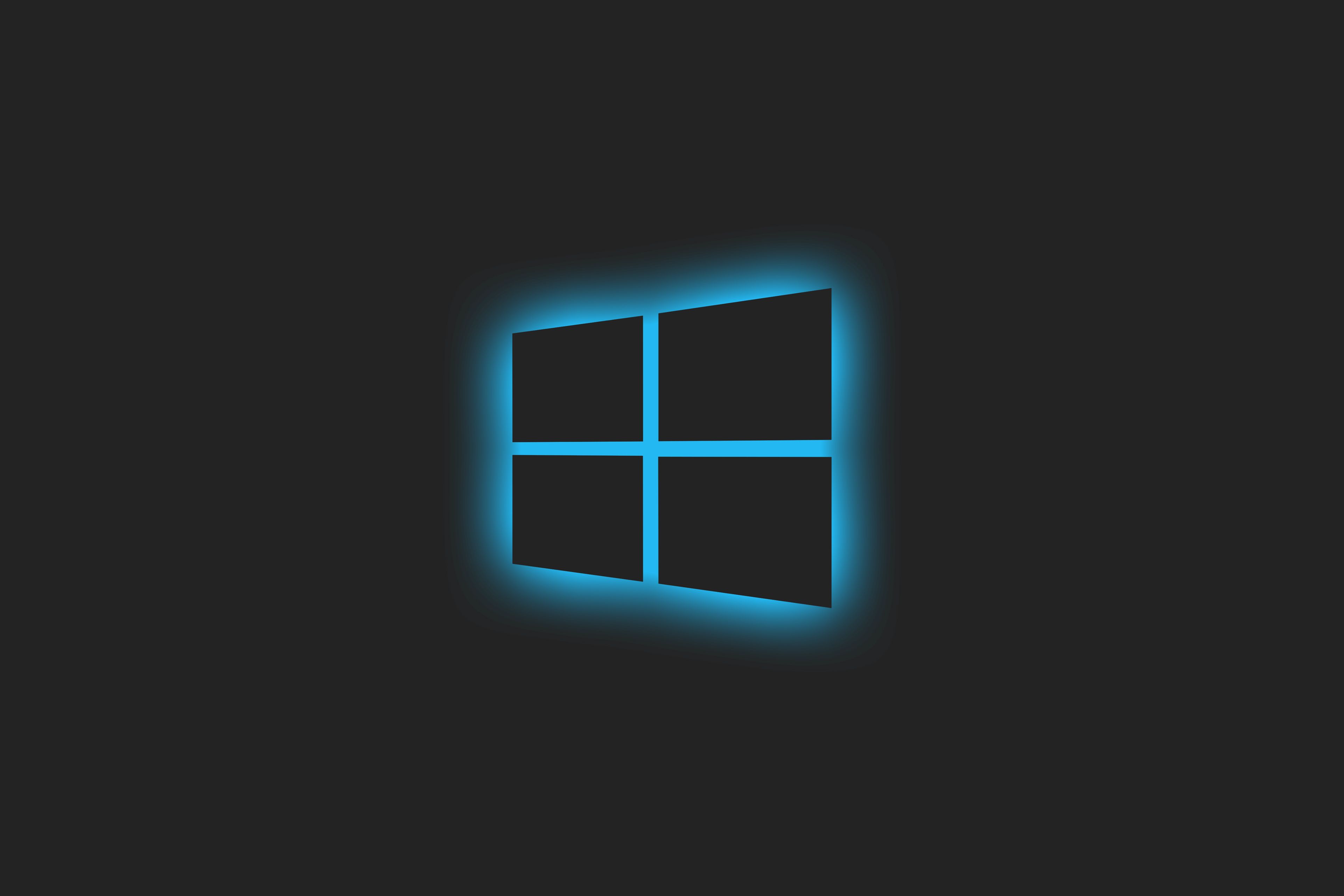 Windows Glowing Logo Blue 5k, HD Computer, 4k Wallpaper, Image, Background, Photo and Picture